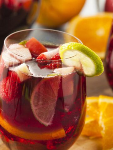 Two glasses of sangrias