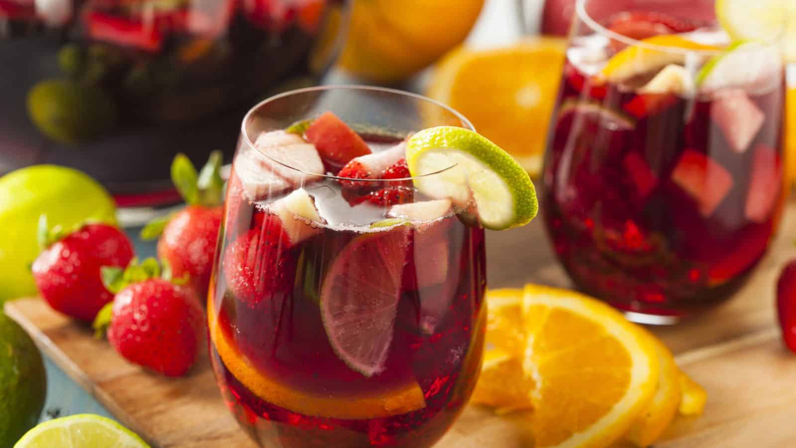 Two glasses of sangrias