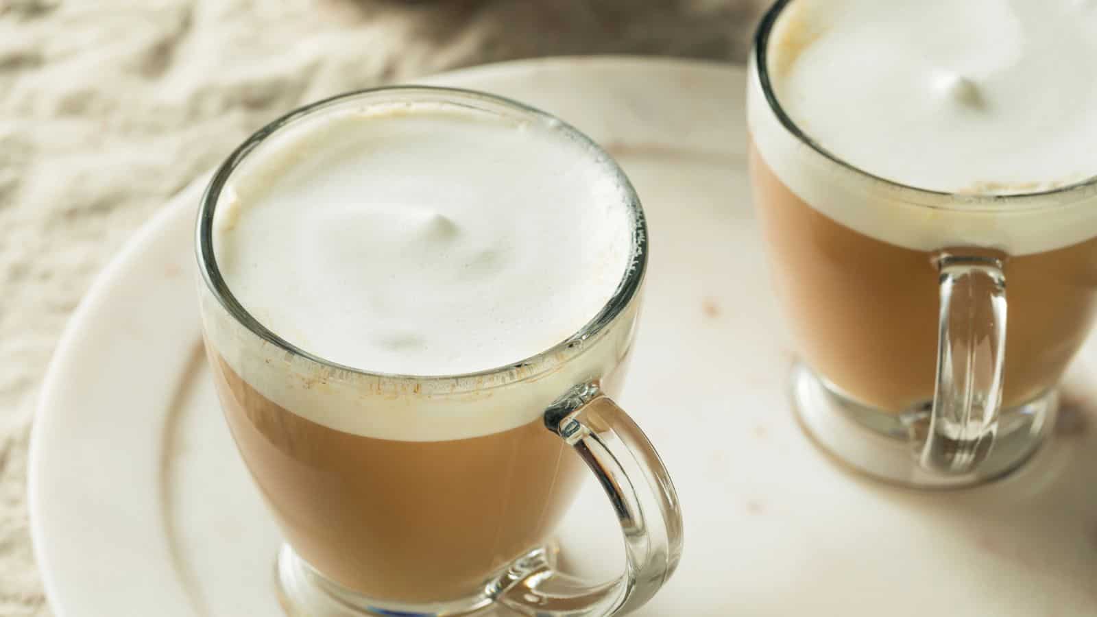 Two small glasses of London Fog 