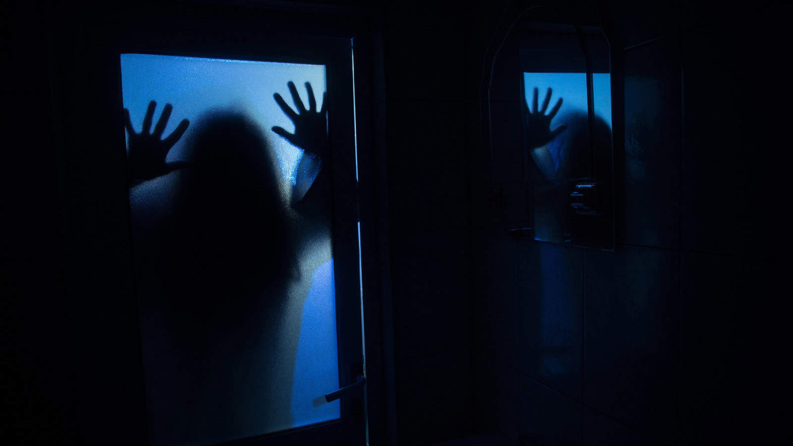 people banging against windows