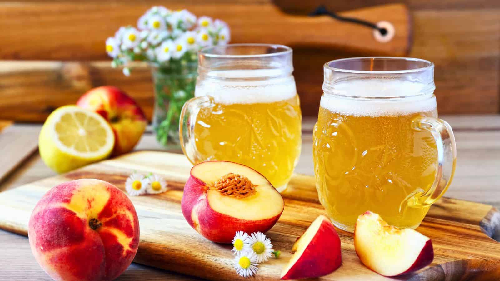 Two glasses of cider